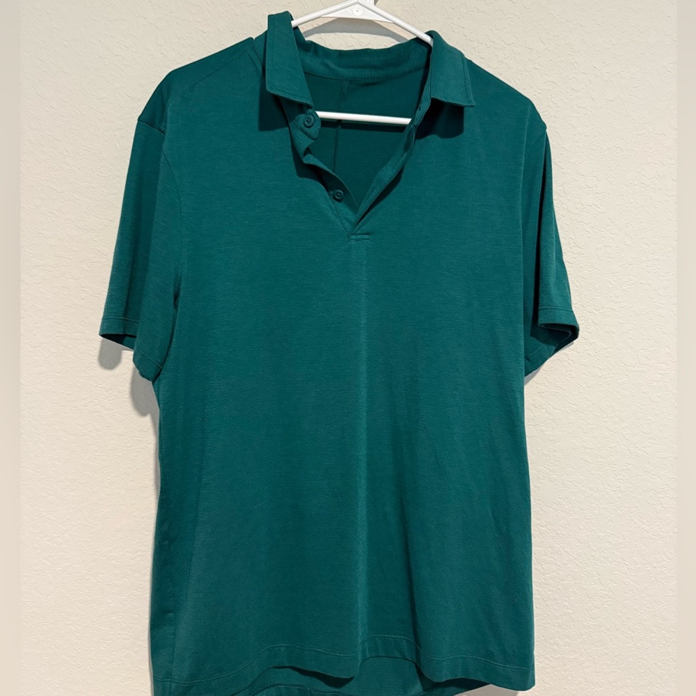 lululemon athletica Men's Teal Short-Sleeve Polo